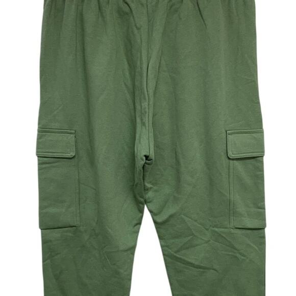 NWT New Adidas Mens Large Drawstring Waist Cozy Fleece Cargo Pants Joggers - Picture 5 of 6